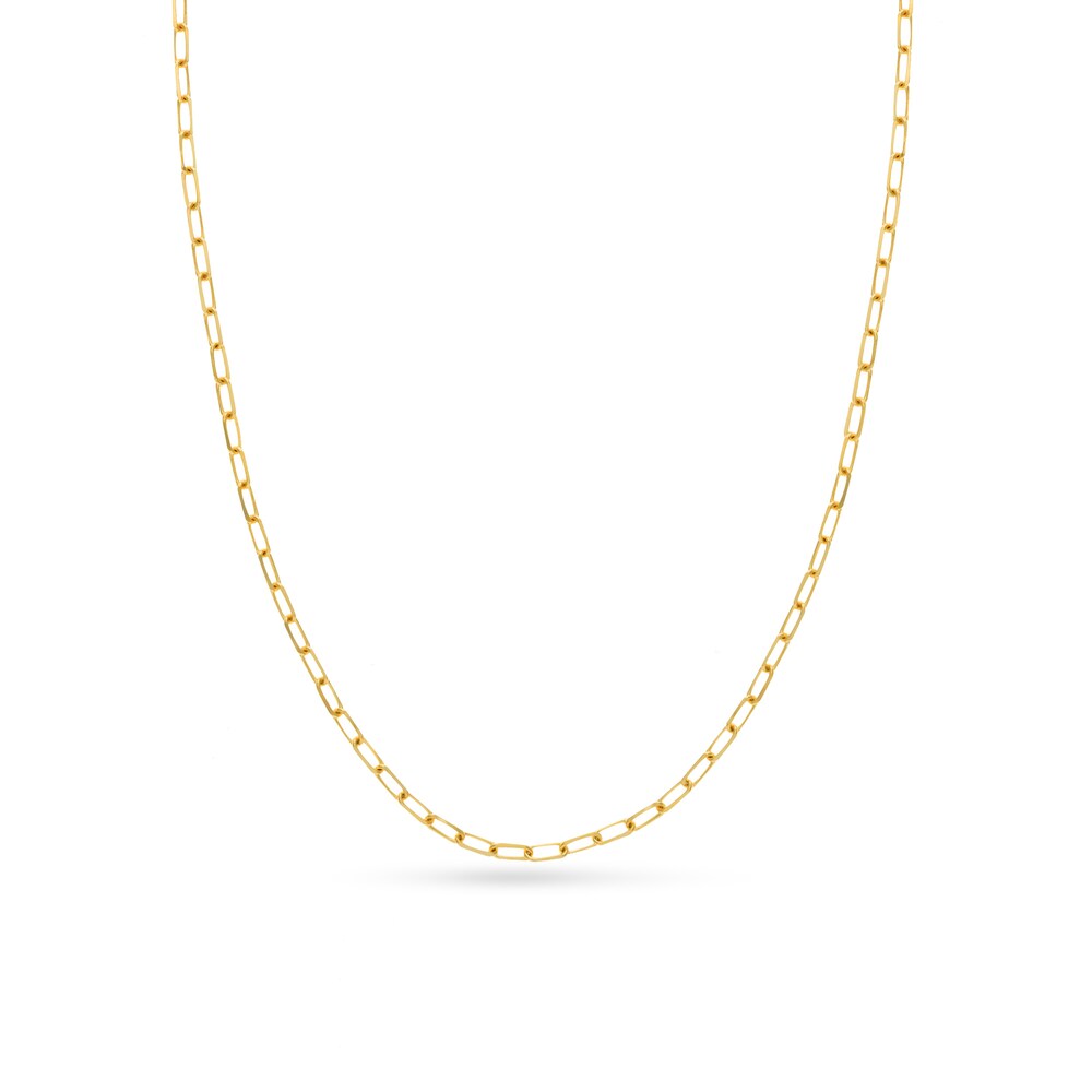Paper Clip Chain Necklace 14K Yellow Gold 16" 5zUCJQ4x