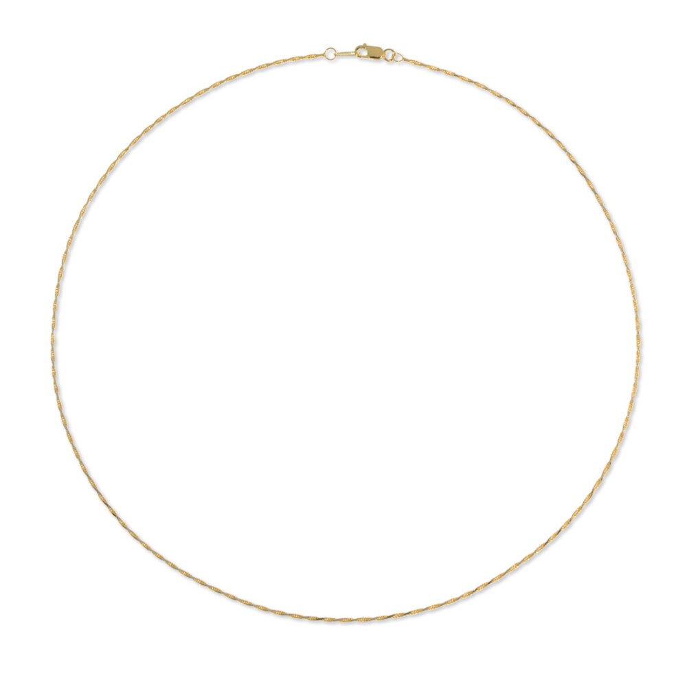 Rope Chain Necklace 10K Two-Tone Gold 20\" Length 62yL0dLO