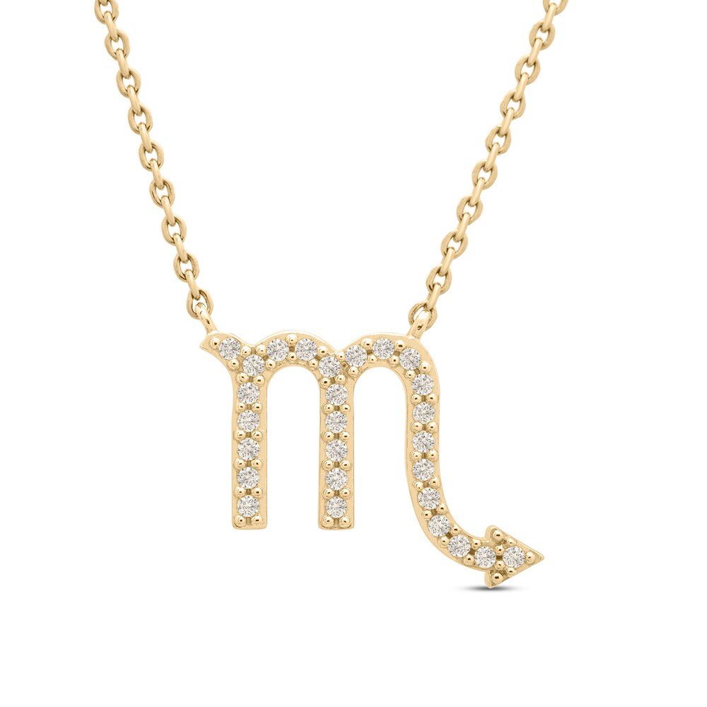 Diamond Scorpio Necklace 1/10 ct tw 10K Yellow Gold 6HTZNNpr