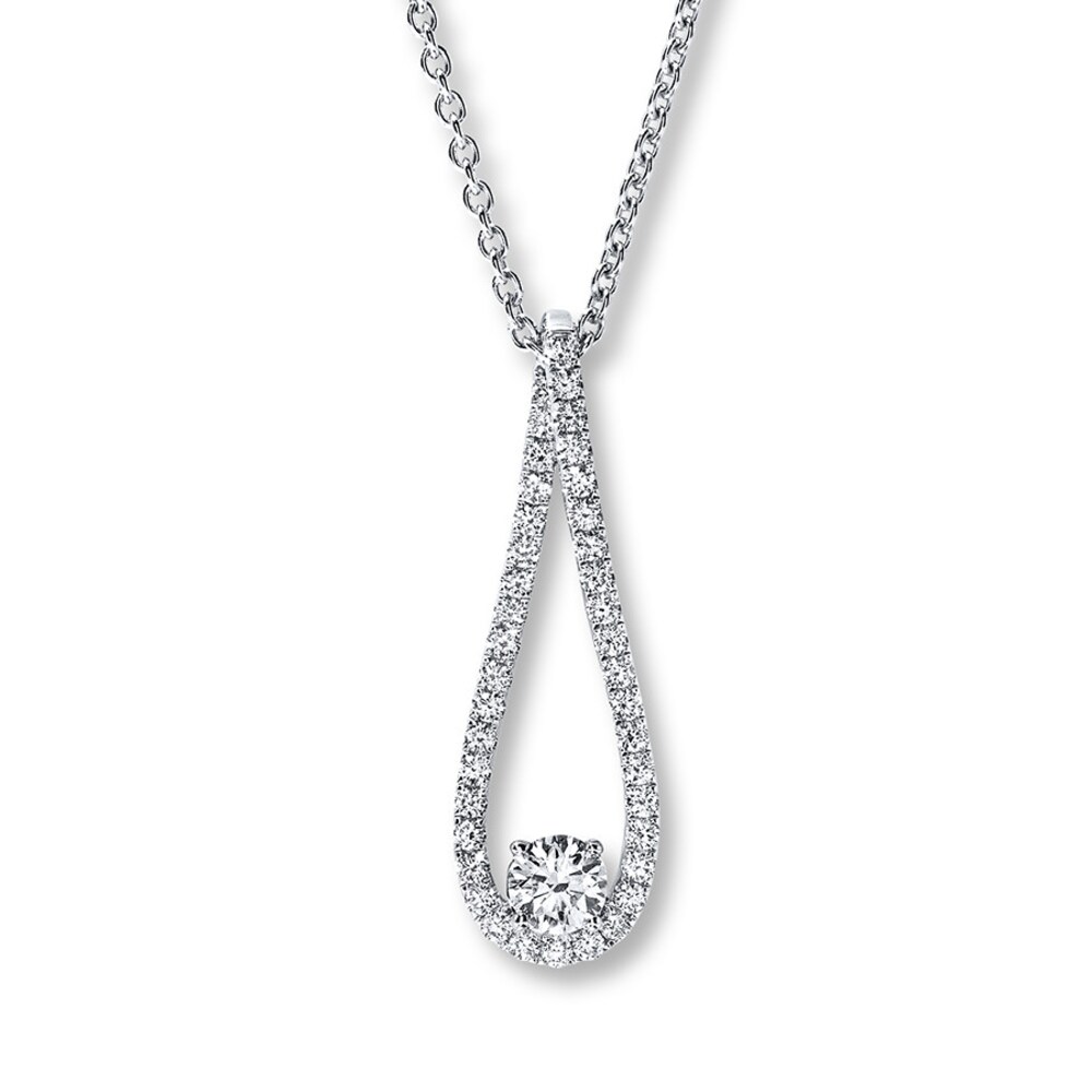 Hearts Desire Necklace 3/4 ct tw Diamonds 18K White Gold 6V7uYusr