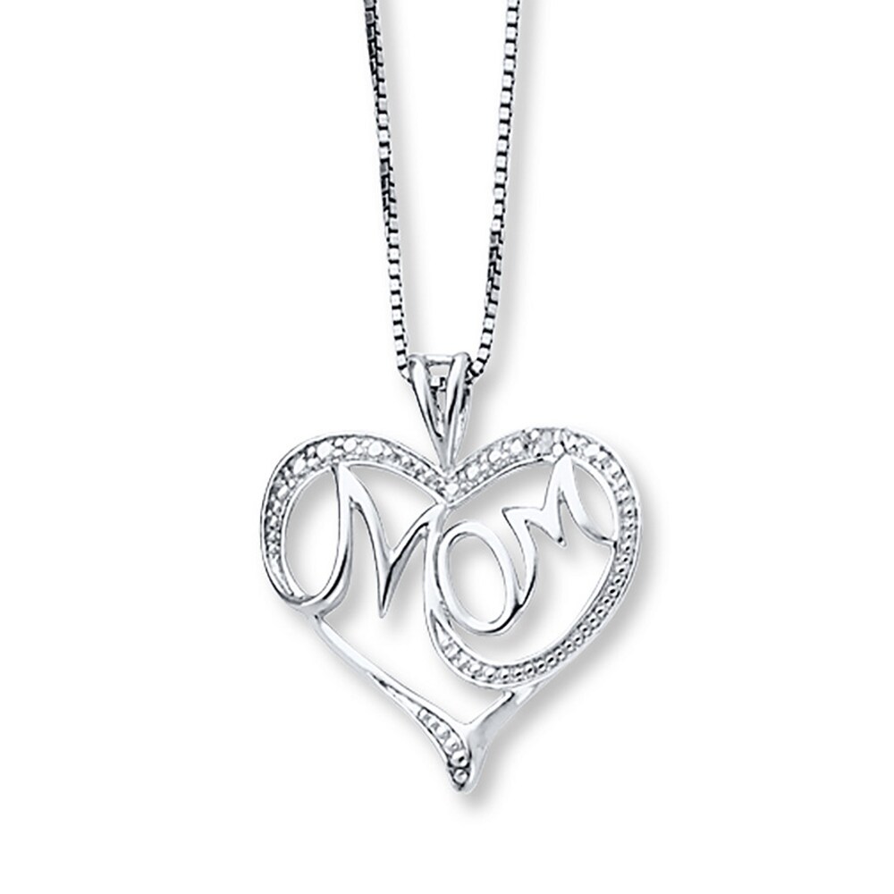 Mom Necklace Diamond Accents Sterling Silver 6q4XziMI