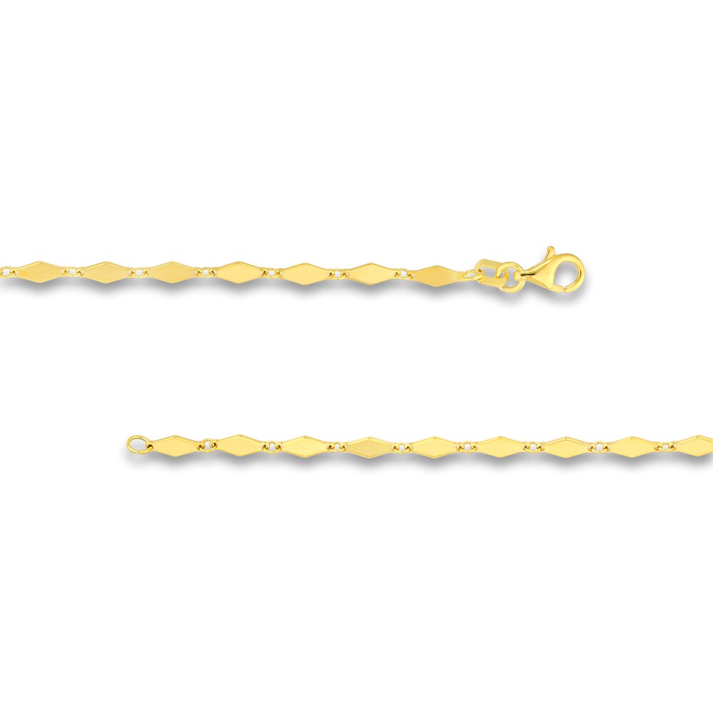 Mirror Link Chain Necklace 14K Yellow Gold 20\" 6tLp1wfM