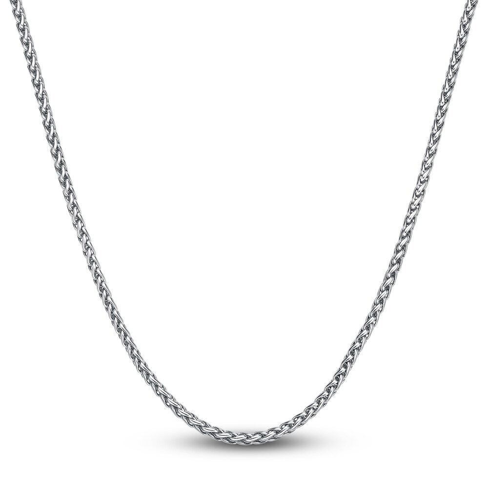 Men\'s Wheat Chain Necklace Stainless Steel 3mm 22\" 6vxVRlQ8