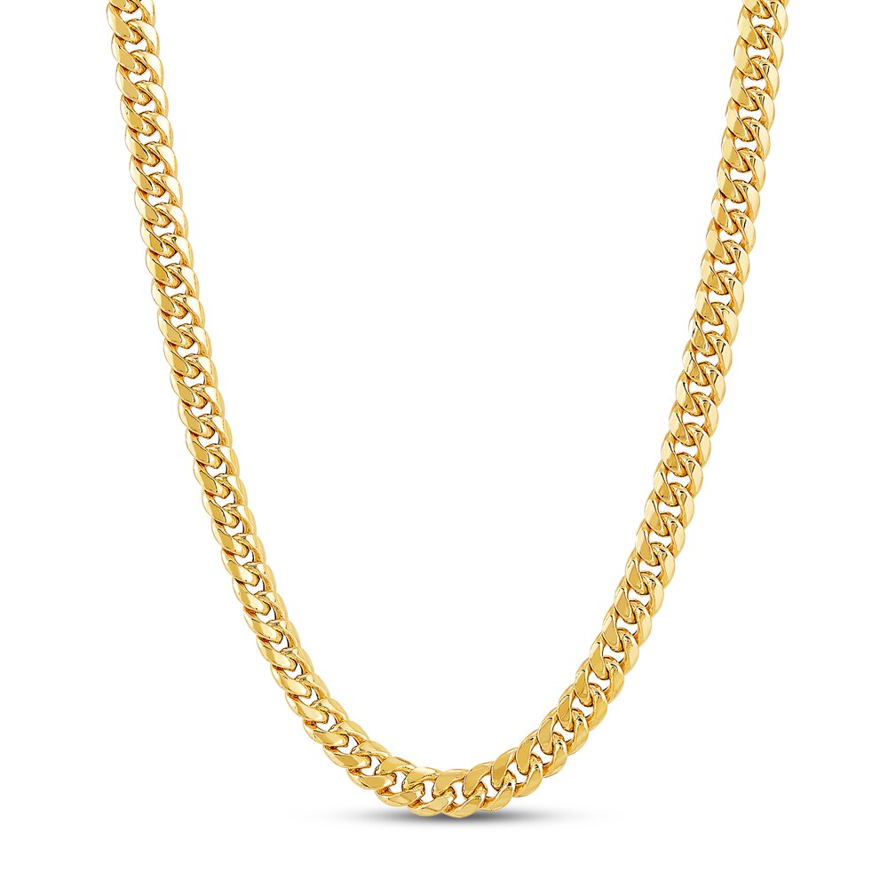 Curb Chain Necklace 10K Yellow Gold 22" 79VE9pb5