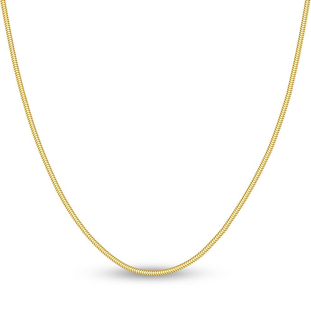 Snake Chain Necklace 14K Yellow Gold 20" 7JCn9guq