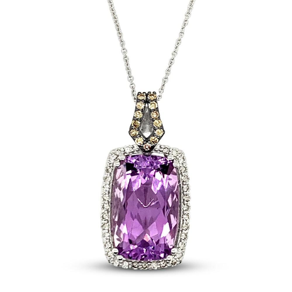 Le Vian Natural Amethyst Necklace 3/8 ct tw Diamonds 14K Vanilla Gold 7VmrI08T