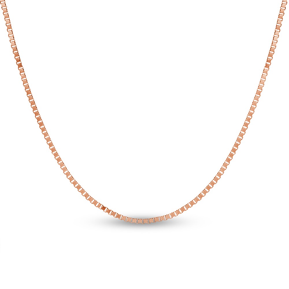 Box Chain Necklace 14K Rose Gold 20" 7cihqFub