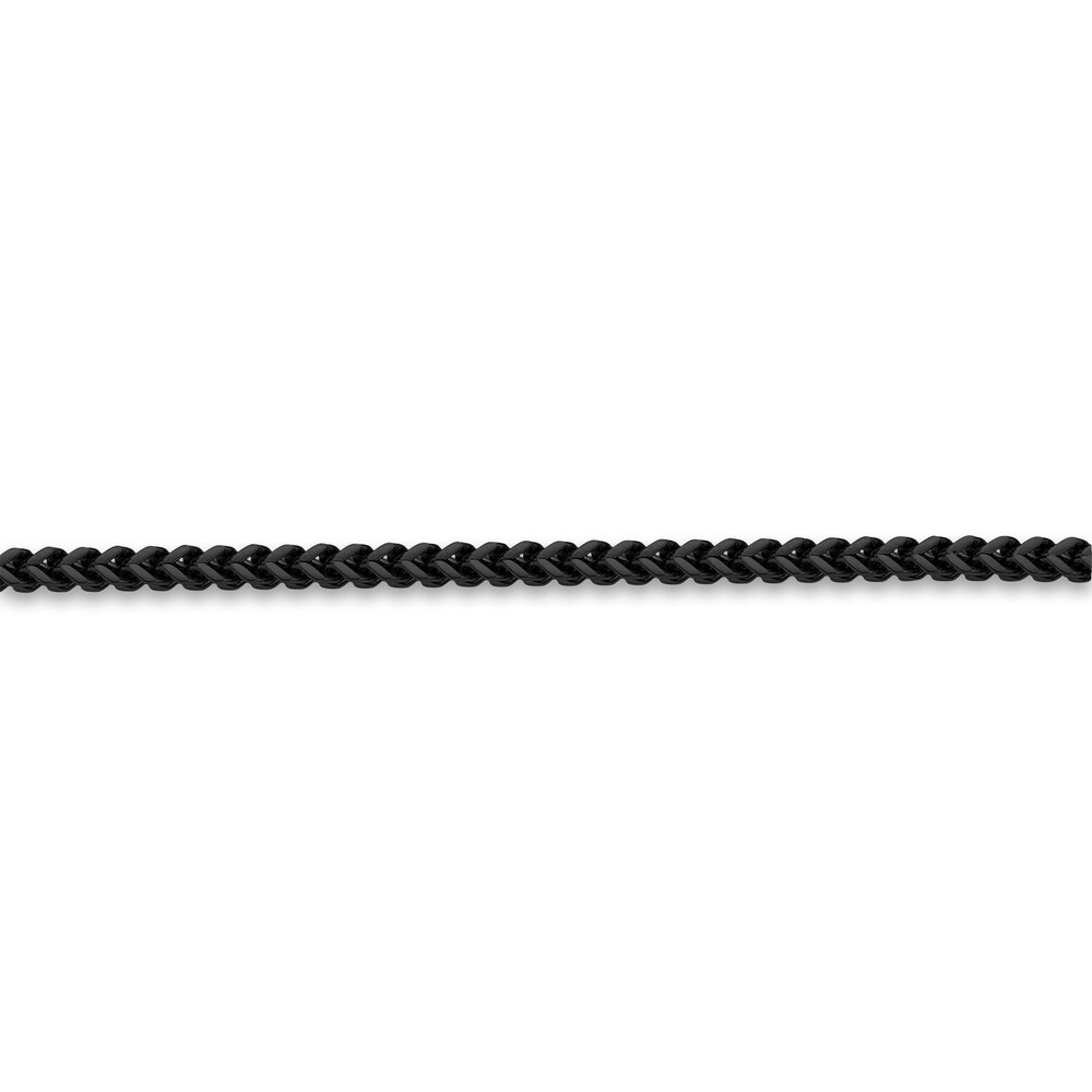Men\'s Foxtail Chain Black Ion-Plated Stainless Steel 2.5mm 22\" 7qahufLW