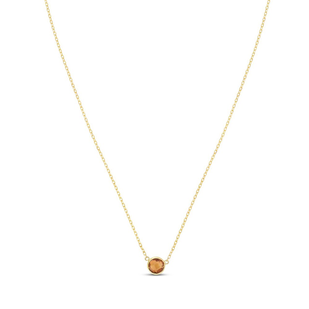 Natural Citrine Necklace 14K Yellow Gold 7ub0nu0q [7ub0nu0q]