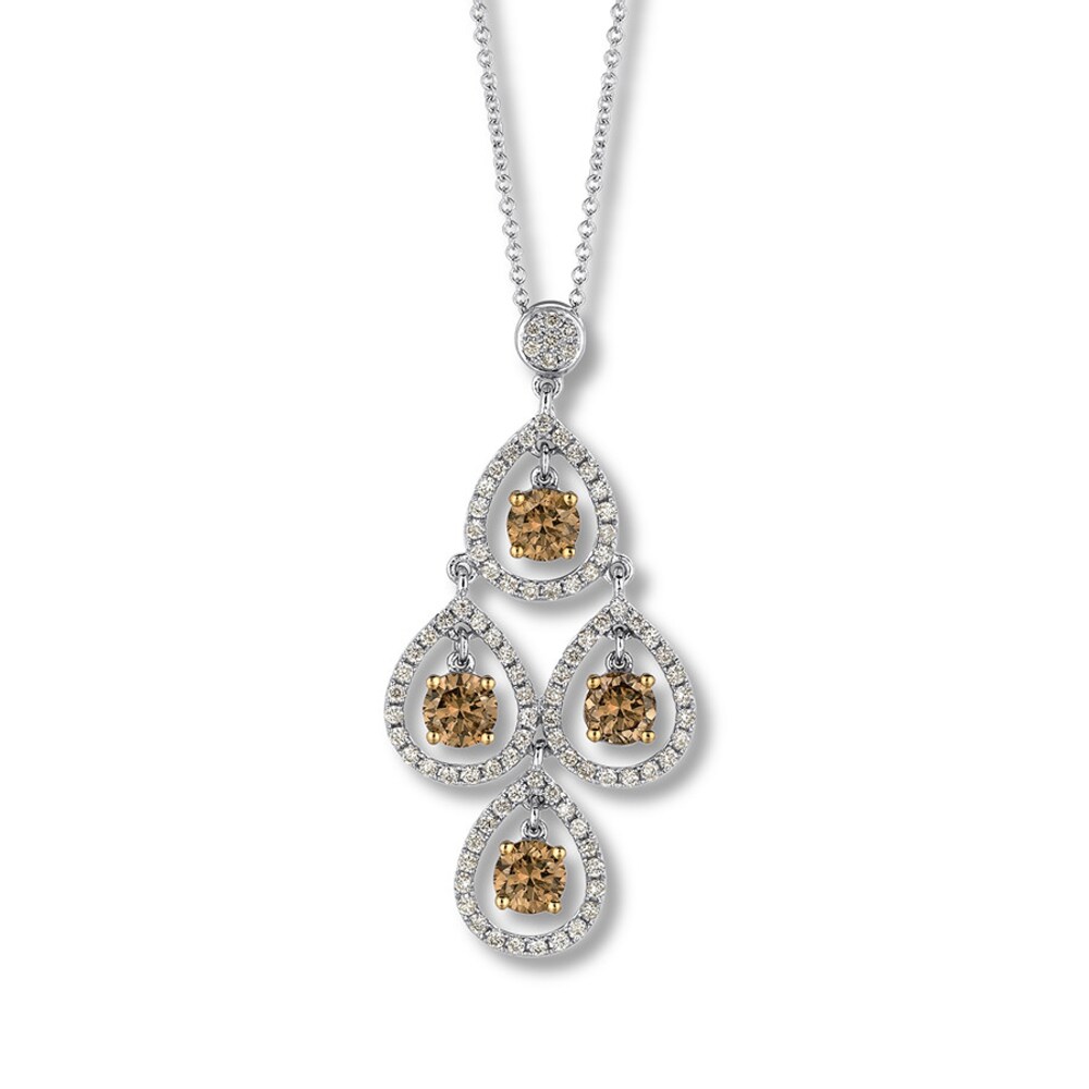 Le Vian Diamond Necklace 1-3/4 carat tw 18K Vanilla Gold 7uheq84J