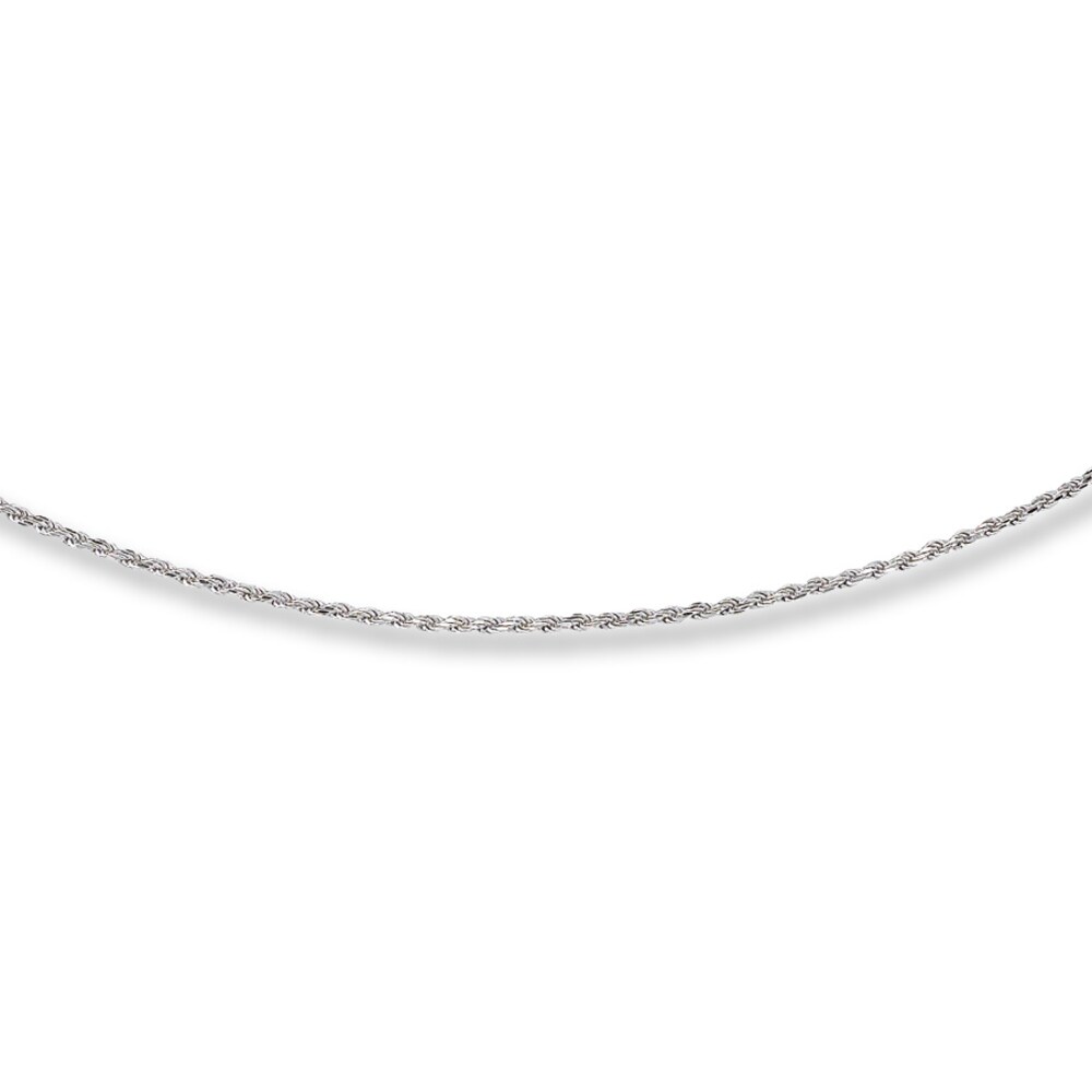 Rope Chain Necklace Sterling Silver 20-inch Length 7z4ah0yE