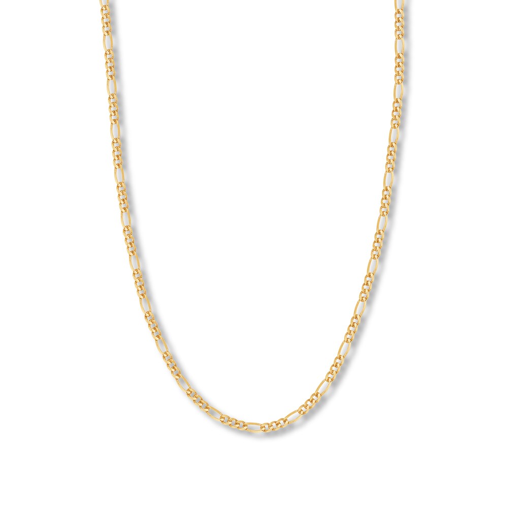 20" Figaro Chain Necklace 14K Yellow Gold Appx. 3.9mm 8CxpIym3