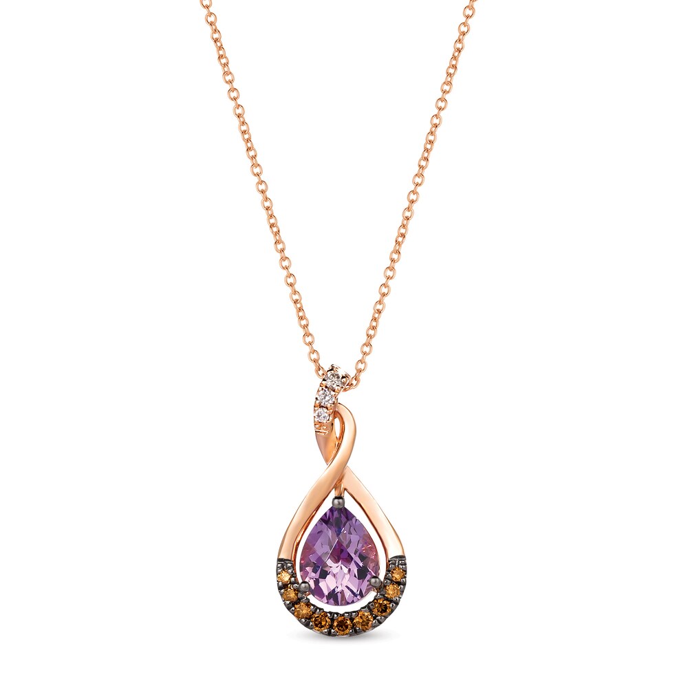 Le Vian Amethyst Necklace 1/5 ct tw Diamonds 14K Strawberry Gold 8QcOZAt3