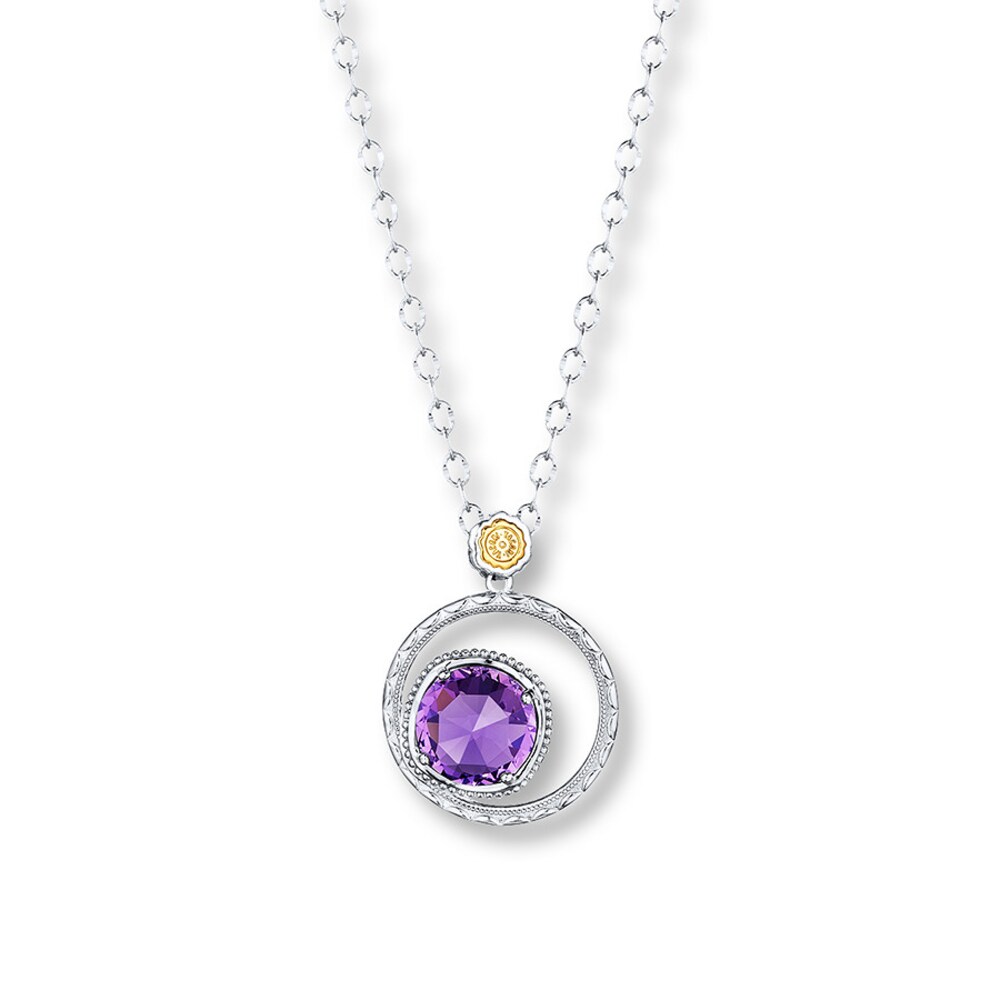 Tacori Amethyst Necklace Sterling Silver/18K Yellow Gold 8koCyjb1