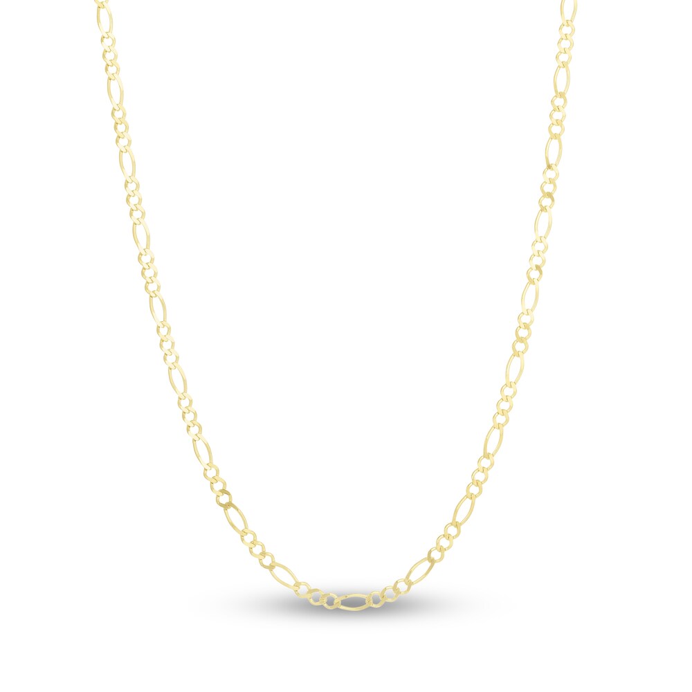 Figaro Chain Necklace 14K Yellow Gold 22" 8mAEusma