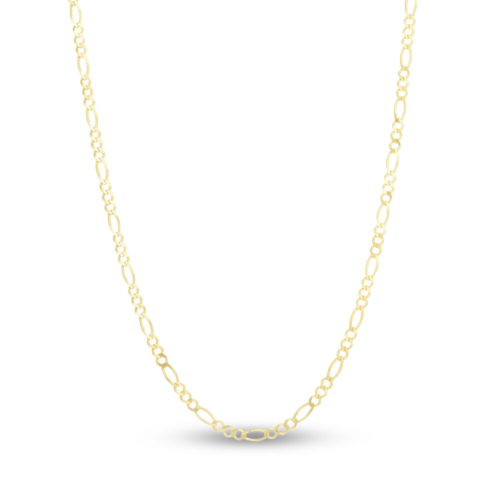 Figaro Chain Necklace 14K Yellow Gold 22\" 8mAEusma