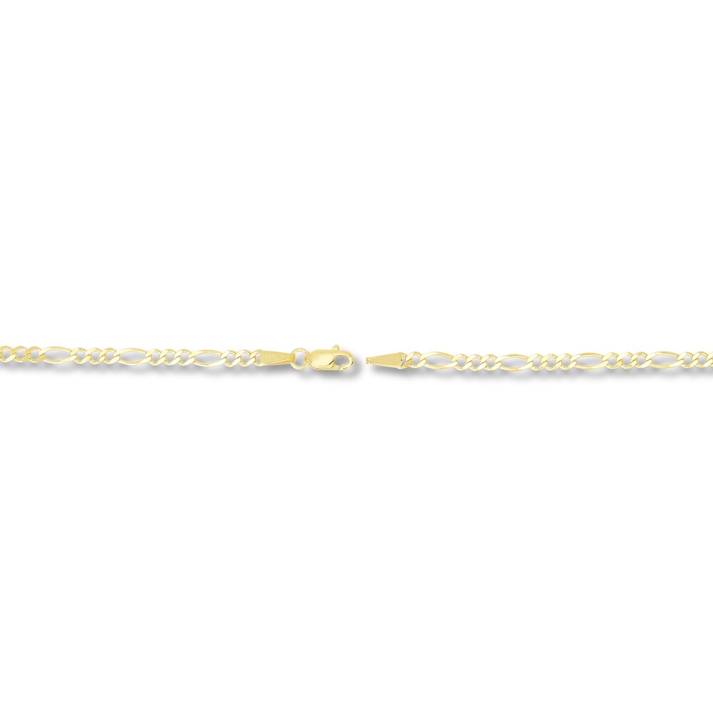 Figaro Chain Necklace 14K Yellow Gold 22\" 8mAEusma