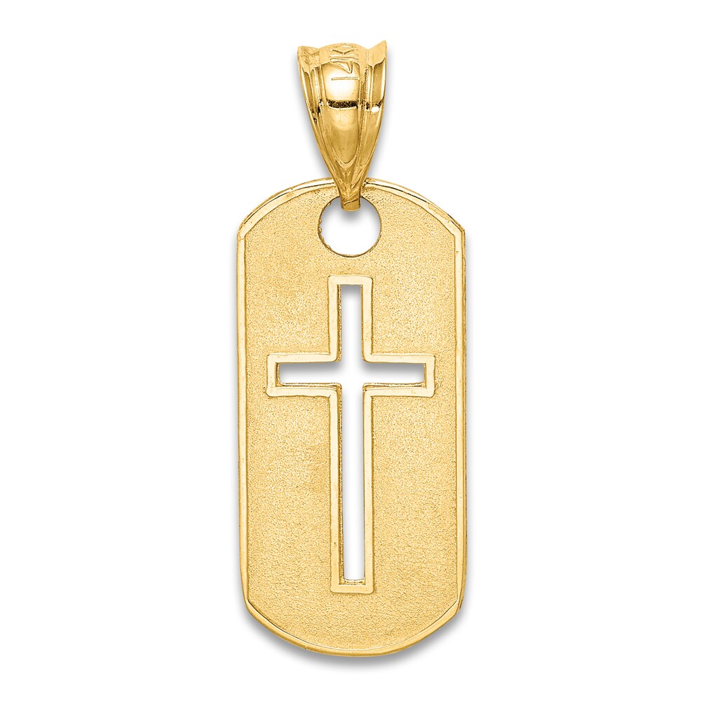 Cross Pendant Necklace 14K Yellow Gold 18\" 8qJ2jwKg