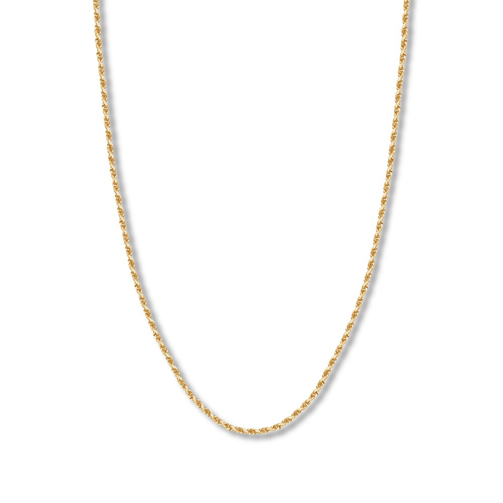 20" Textured Rope Chain 14K Yellow Gold Appx. 2.7mm 8qQevXlN