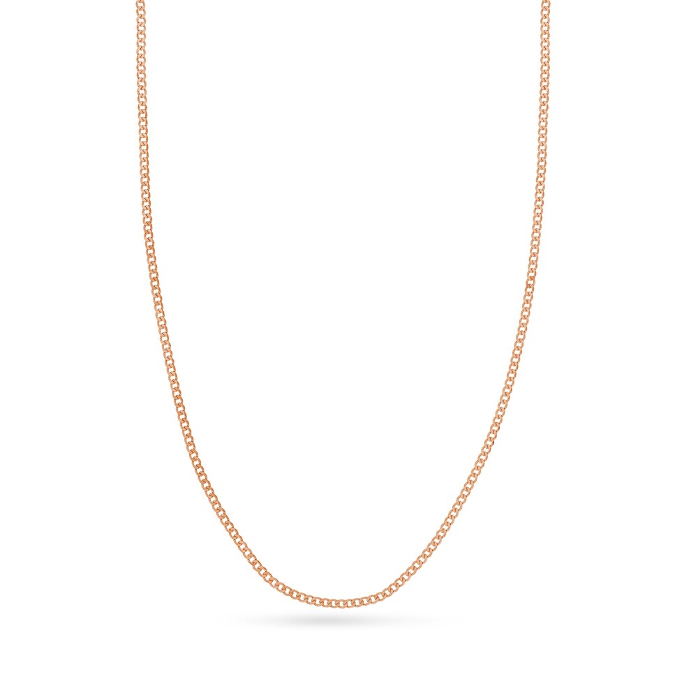 Open Curb Necklace 14K Rose Gold 24" 8xSDzdnY