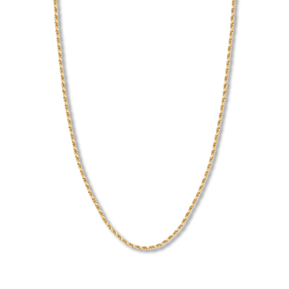 20" Textured Rope Chain 14K Yellow Gold Appx. 3mm 9ABrVJPG