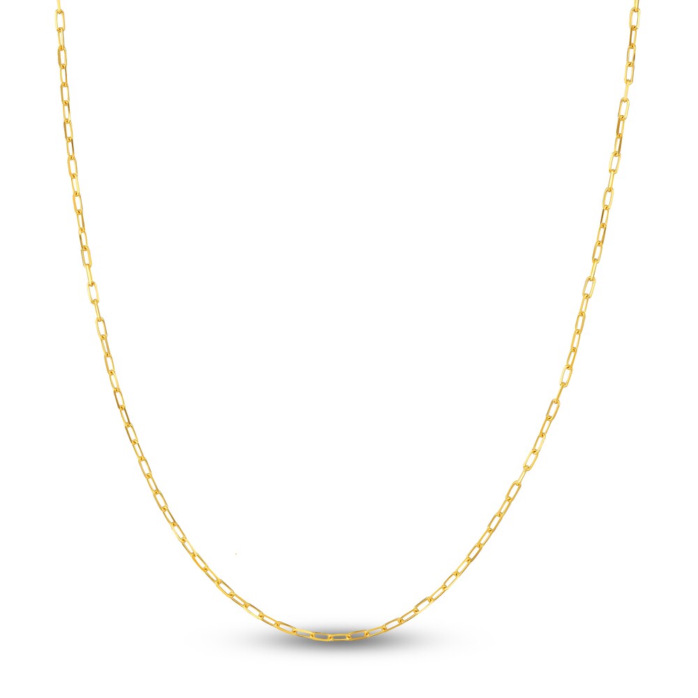 Paper Clip Chain Necklace 18K Yellow Gold 24" 1.95mm 9AZPz6dN