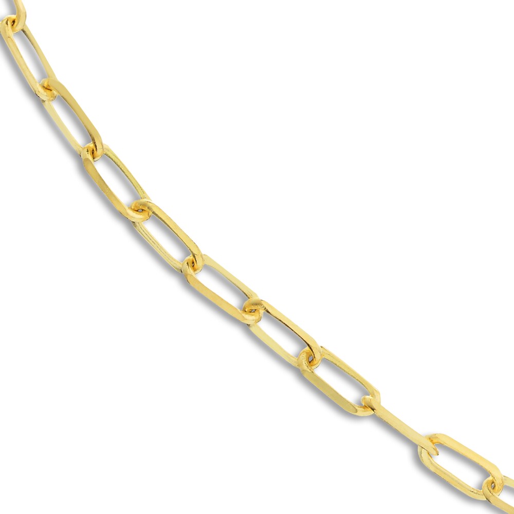 Paper Clip Chain Necklace 18K Yellow Gold 24\" 1.95mm 9AZPz6dN