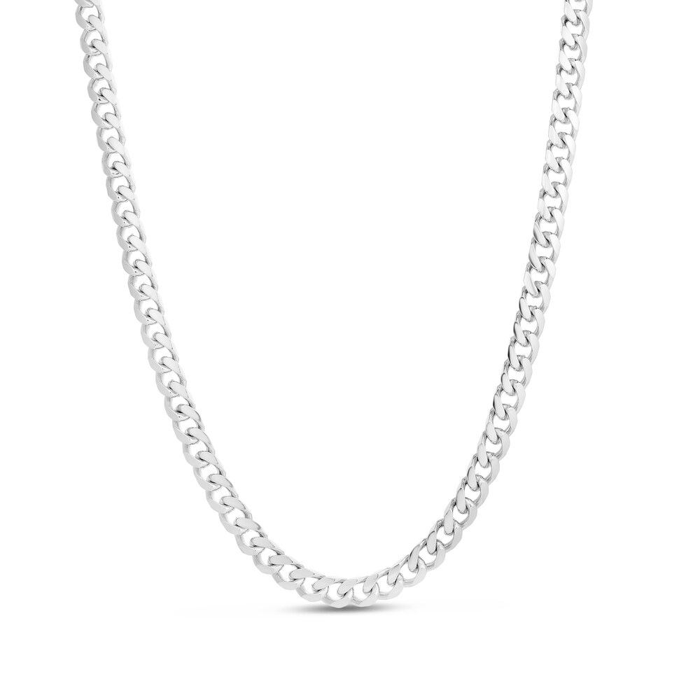 Miami Cuban Link Necklace 14K White Gold 22" 9Clh7BIh