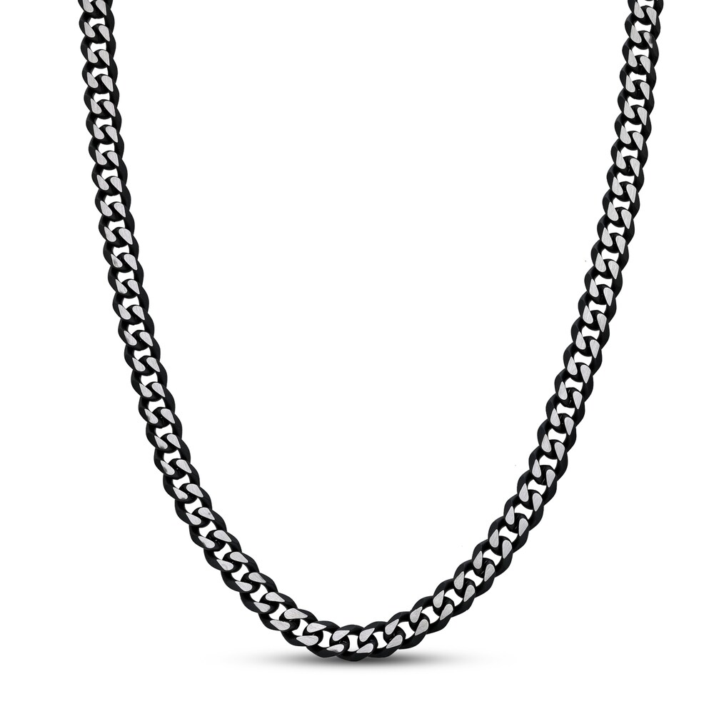 Curb Chain Necklace Two-Tone Stainless Steel 24" 9bL7kbWW