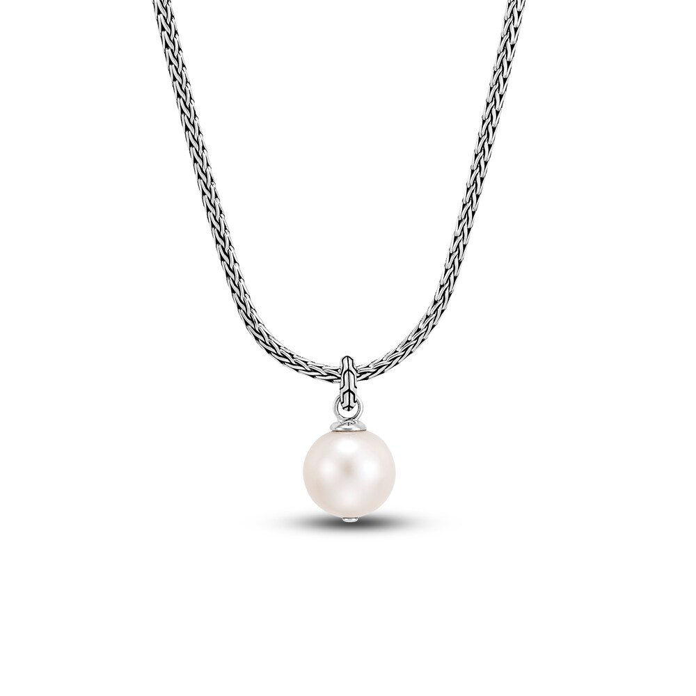 John Hardy Classic Chain Palu Freshwater Cultured Pearl Pendant Necklace Sterling Silver 9dr5oVcr