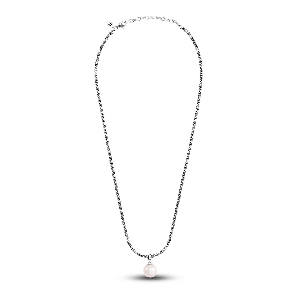 John Hardy Classic Chain Palu Freshwater Cultured Pearl Pendant Necklace Sterling Silver 9dr5oVcr