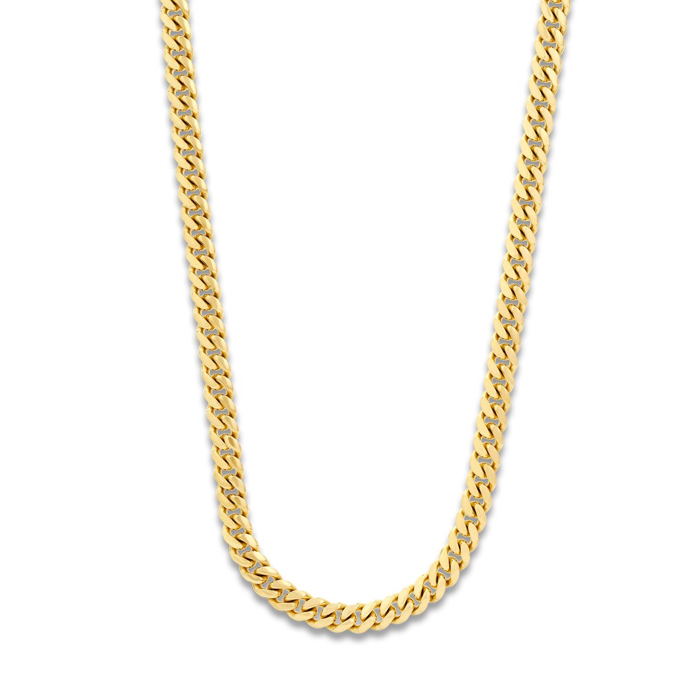 Curb Chain Necklace 14K Yellow Gold 24" 9euByz8y