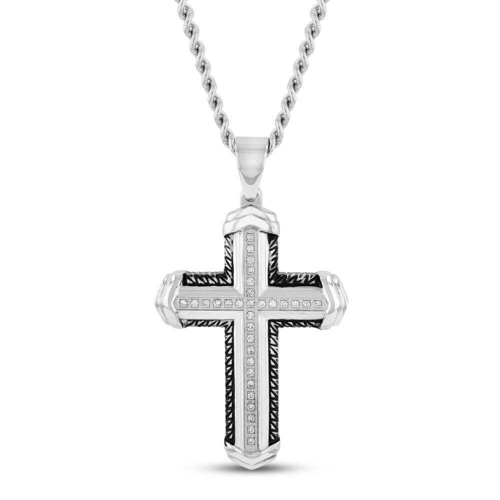 Diamond Cross Pendant Stainless Steel 9gw8QgHH