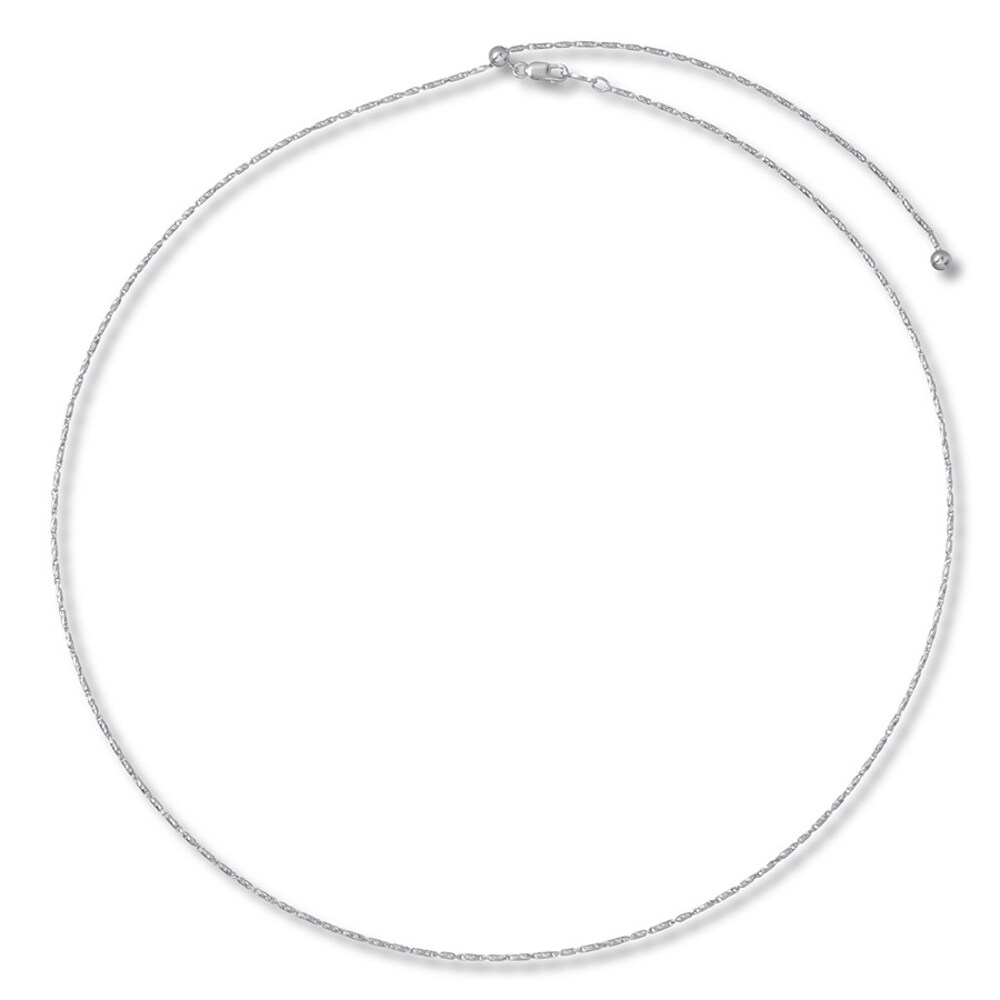Tubetto Chain Necklace Sterling Silver 24\" Adjustable 9hrRGl0A [9hrRGl0A]