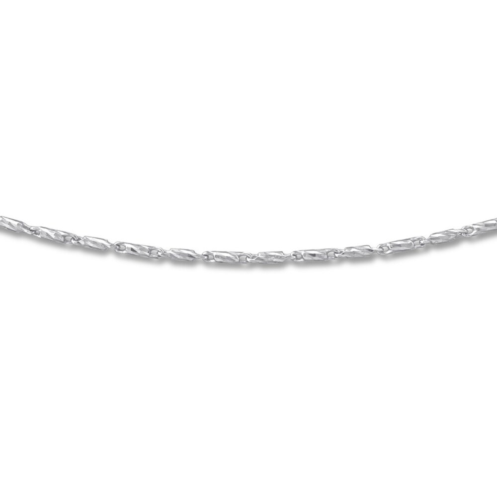 Tubetto Chain Necklace Sterling Silver 24\" Adjustable 9hrRGl0A