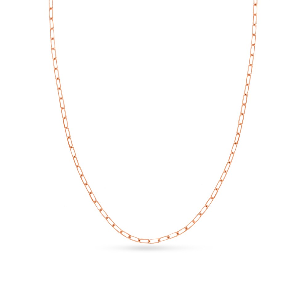 Paper Clip Chain Necklace 14K Rose Gold 16" 9ieQh296