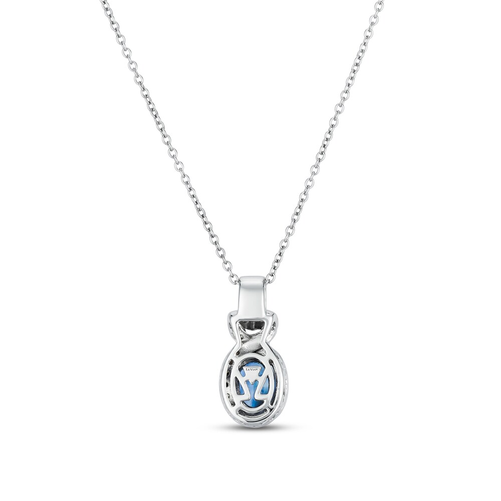 Le Vian Ceylon Sapphire Necklace 1/4 ct tw Diamonds 14K Vanilla Gold 9oRpFAEH