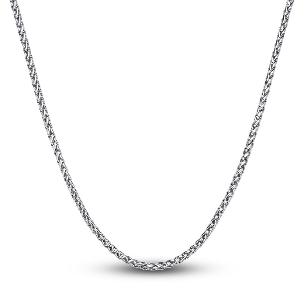 Men's Wheat Chain Necklace Stainless Steel 3mm 30" 9tNKjvmq