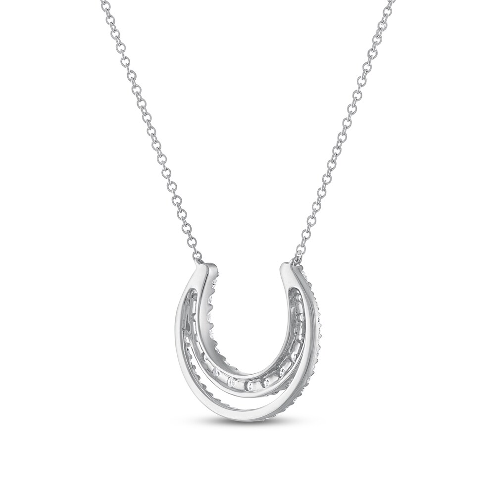 Diamond Necklace 1 ct tw Round 14K White Gold 9v8OYt5E