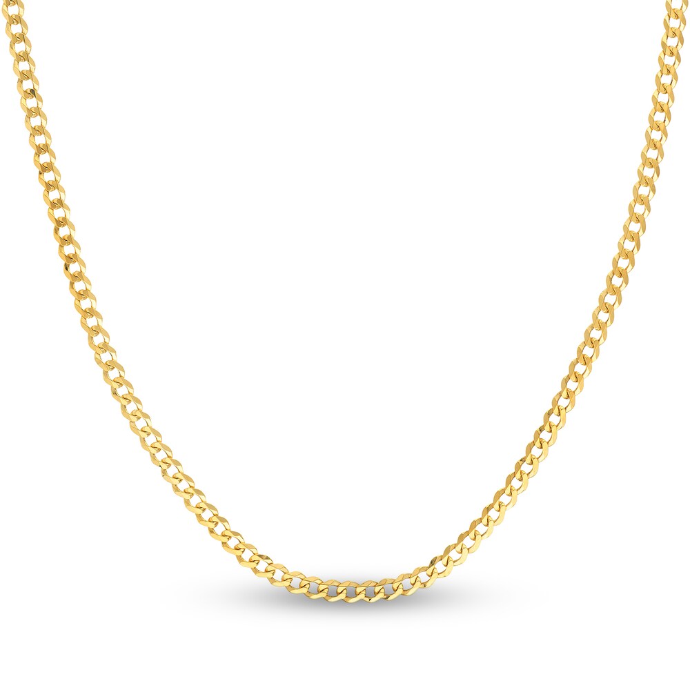 Light Cuban Link Necklace 14K Yellow Gold 18" A0pBBMwZ