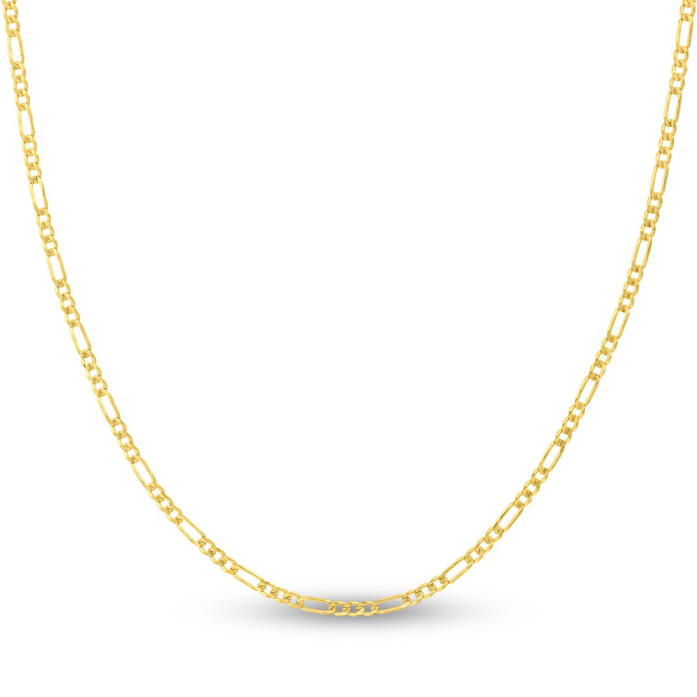 Figaro Chain Necklace 14K Yellow Gold 16" A0xtcn8K