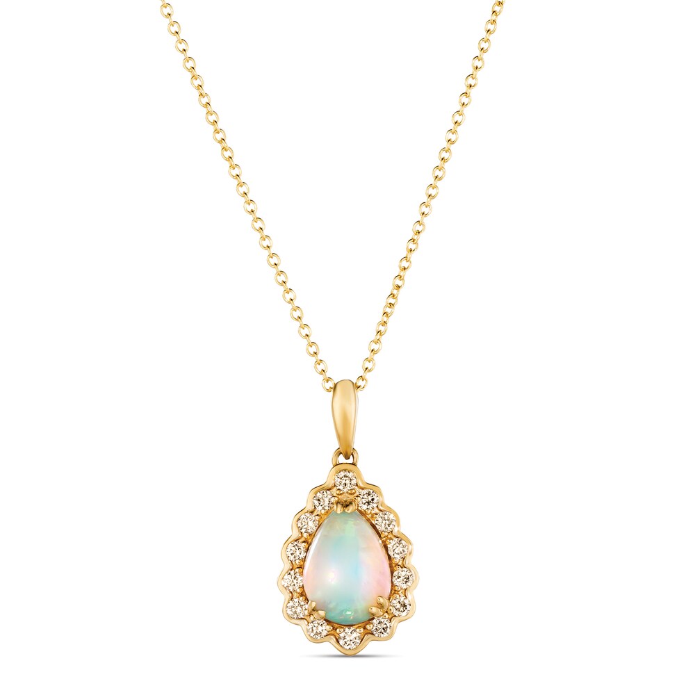 Le Vian Opal Necklace 1/4 ct tw Diamonds 14K Honey Gold A1xMbCAf