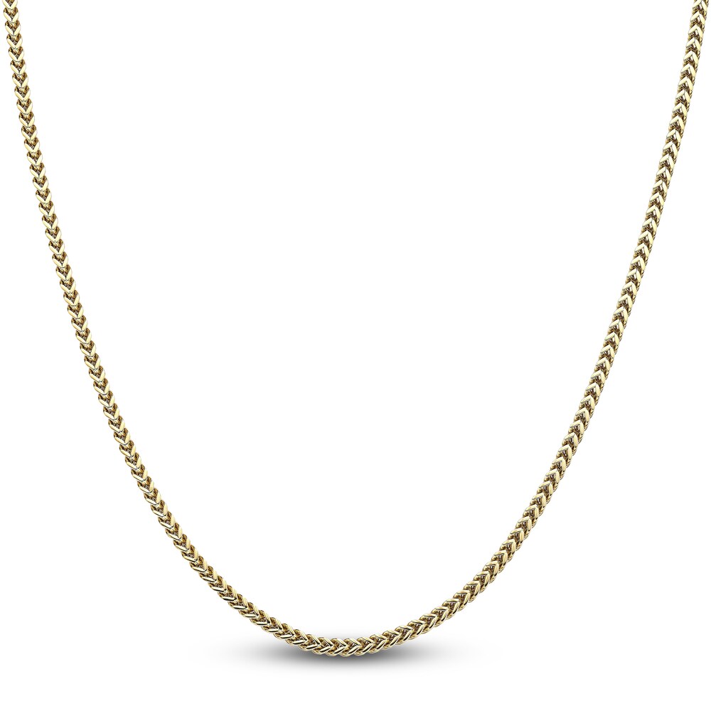 Men\'s Foxtail Chain Gold Ion-Plated Stainless Steel 2.5mm 30\" AHzmIduW