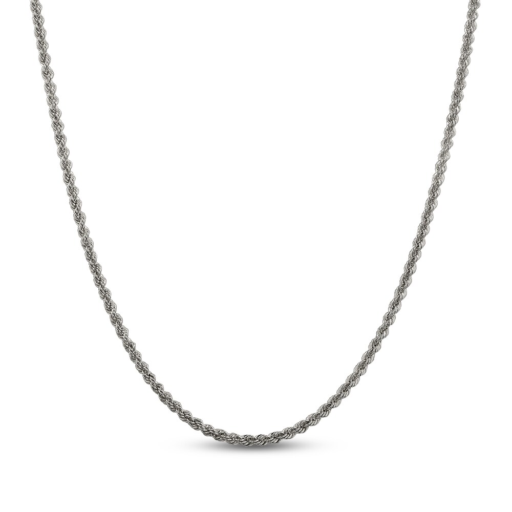 Rope Chain Necklace Sterling Silver AbjmdUSM