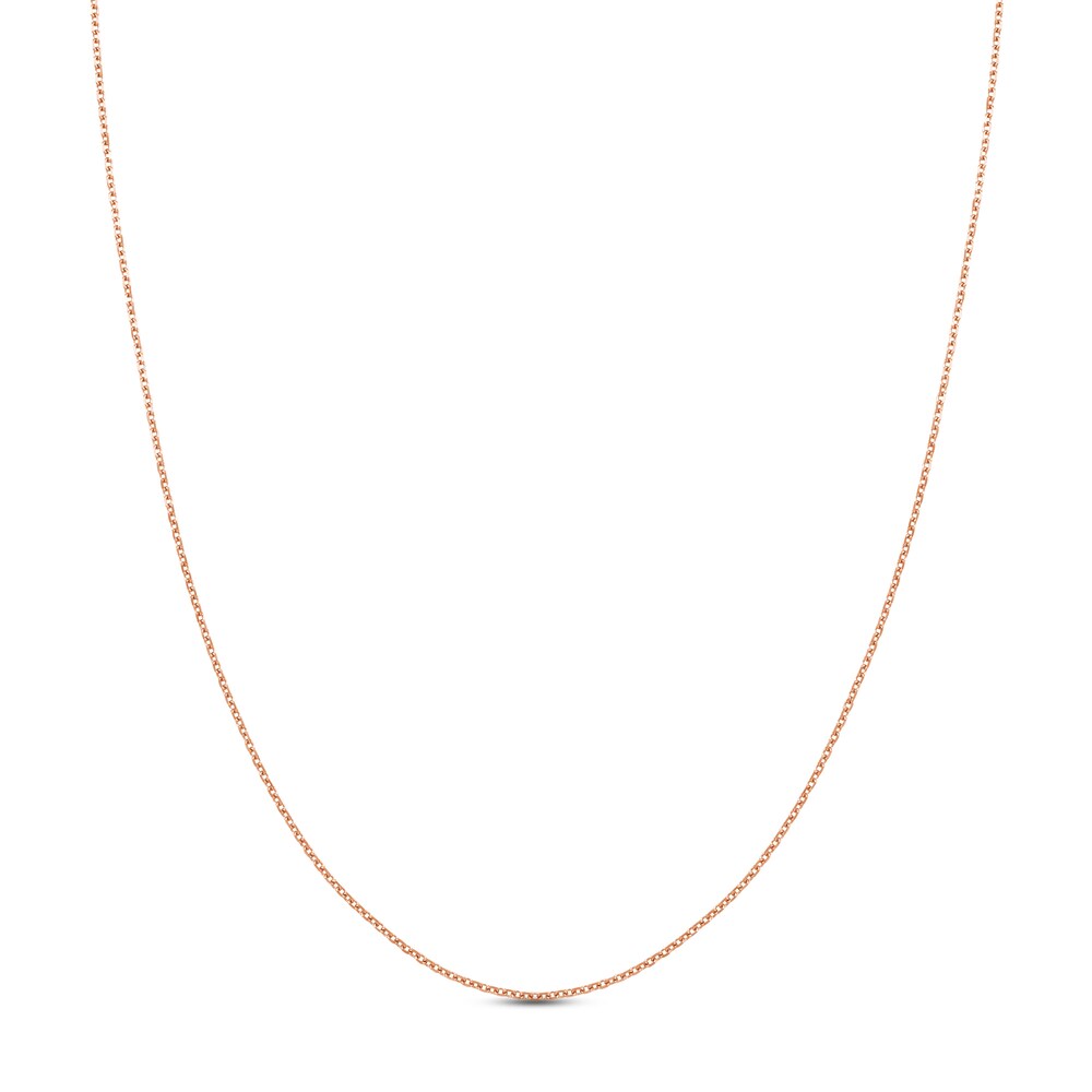 Diamond-Cut Cable Chain Necklace 14K Rose Gold 16" AsrShUxH