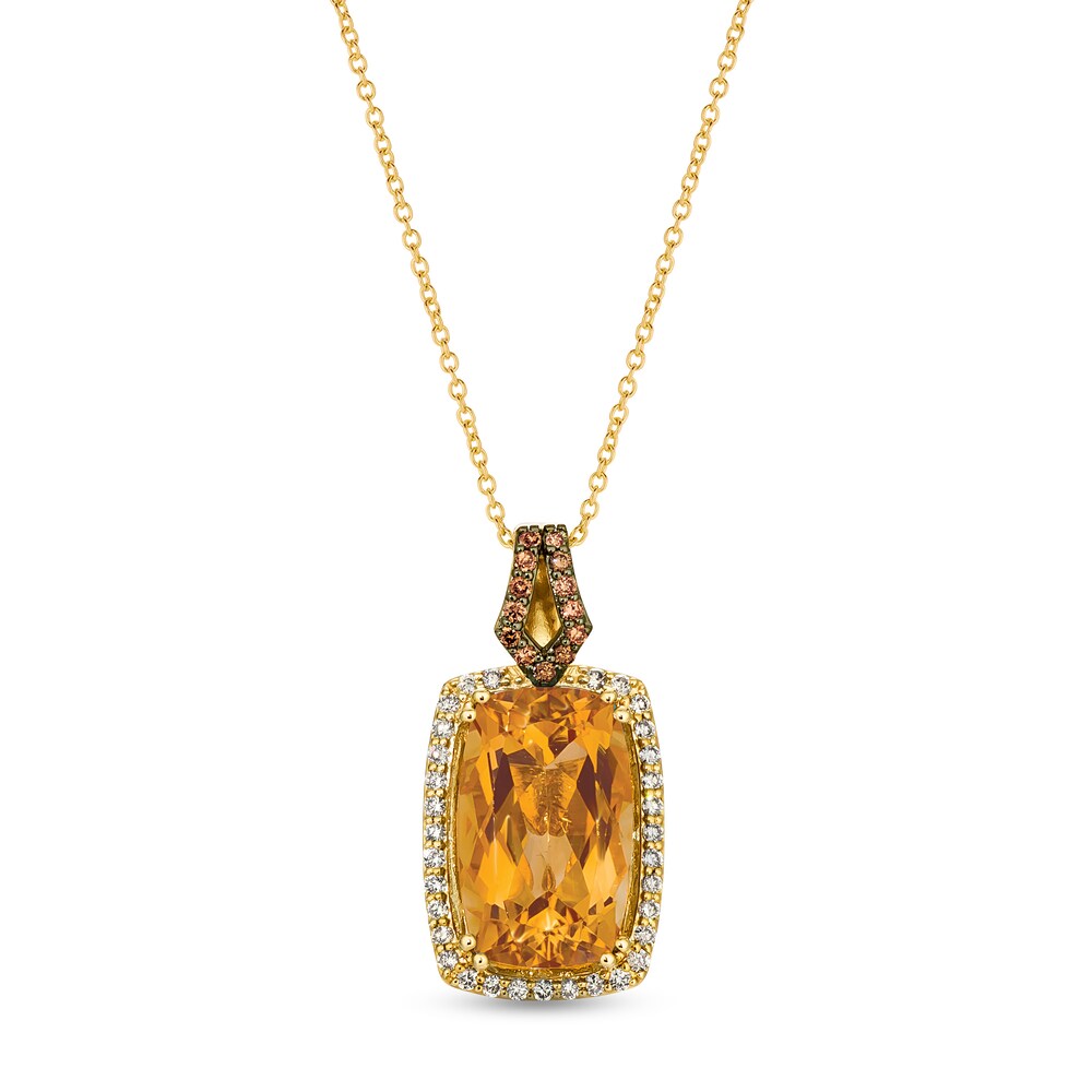 Le Vian Natural Citrine Necklace 3/8 ct tw Diamonds 14K Honey Gold BAbgxFl4
