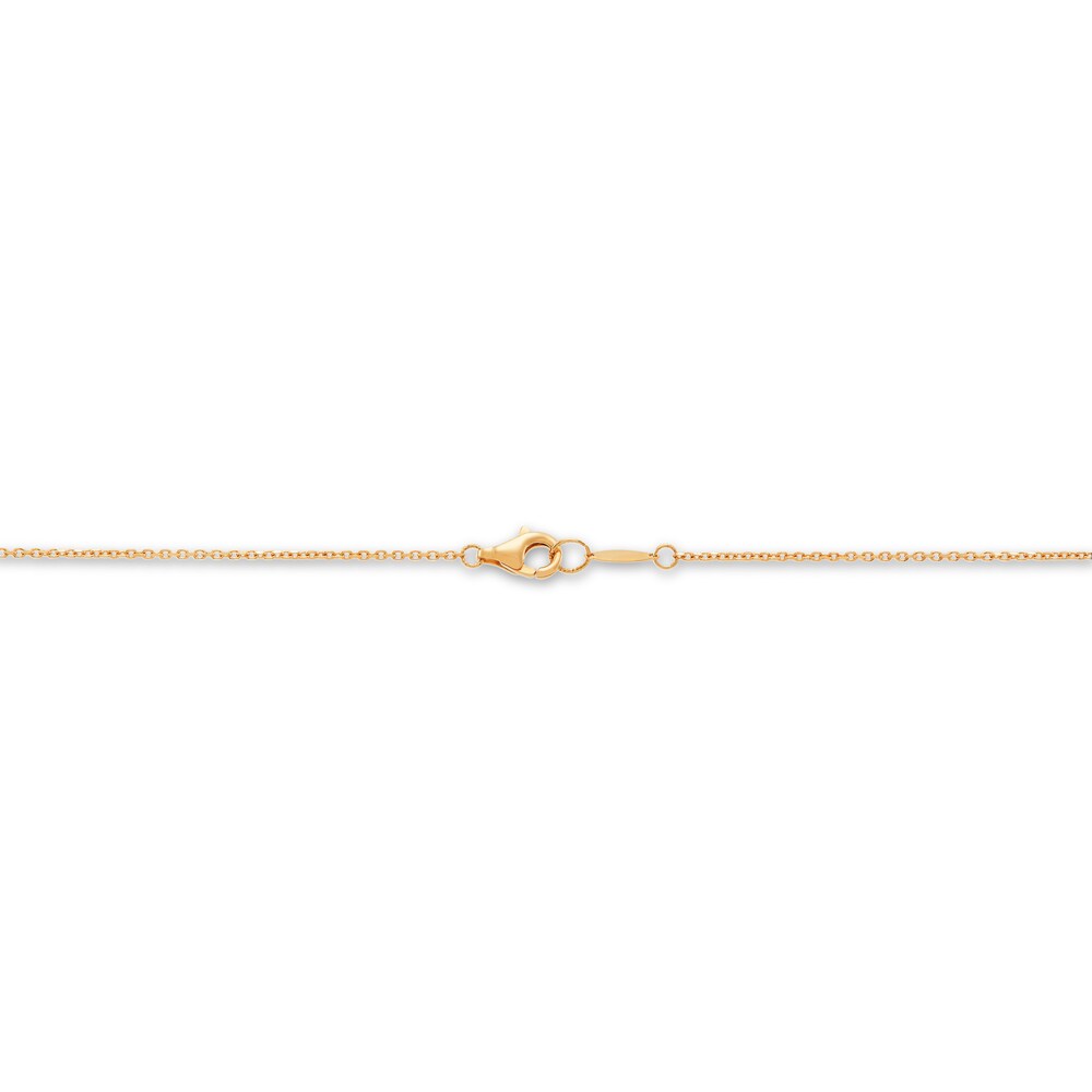 Italia D\'Oro Faceted Drop Necklace 14K Yellow Gold BCymAsrs