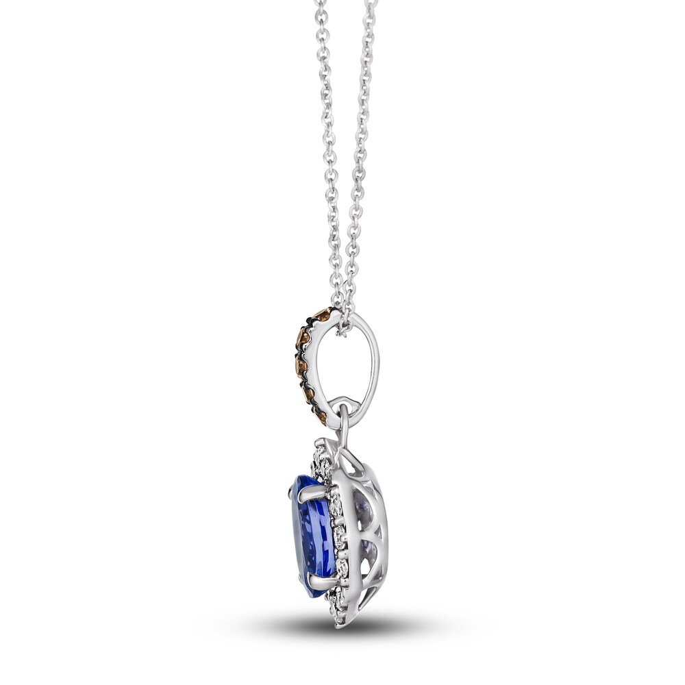 Le Vian Natural Tanzanite Pendant Necklace 1/3 ct tw Diamonds Round 14K Vanilla Gold BHlihDoF