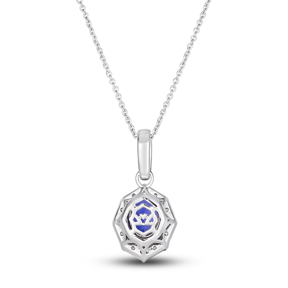 Le Vian Natural Tanzanite Pendant Necklace 1/3 ct tw Diamonds Round 14K Vanilla Gold BHlihDoF