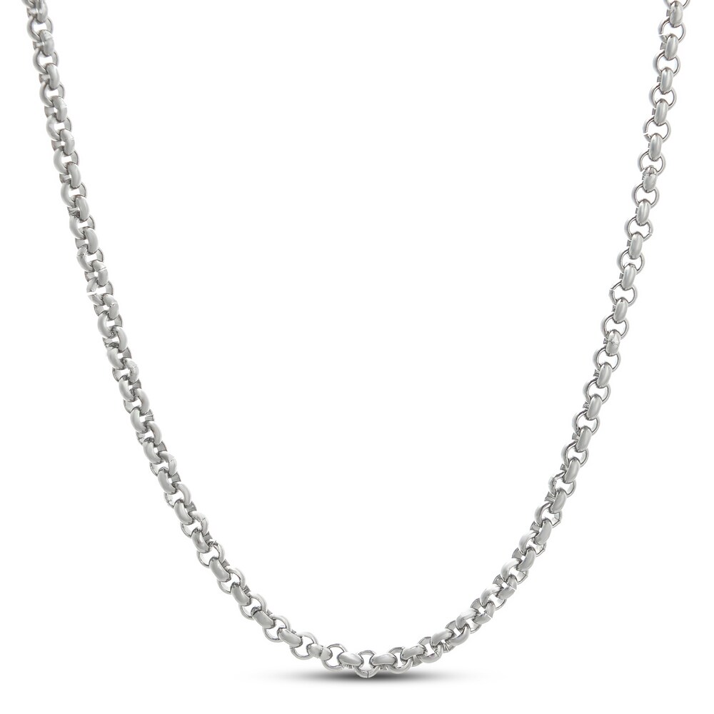 Rolo Chain Necklace Ion-Plated Stainless Steel 18" BMod08Vf